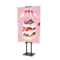 double Black metal KT Board Hanging Retractable adjustable poster Stand for outdoor advertising display frame